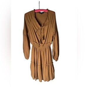 Woman’s Brown Dress Western